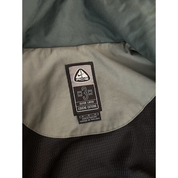 VTG Nike ACG Outer Layer 3 Snowboard/Ski Parka Jacket Mens M Green 90s Y2K - Picture 12 of 16